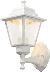 Classic White Outdoor Wall Lantern – IP44 Waterproof – E27  Mains Powered